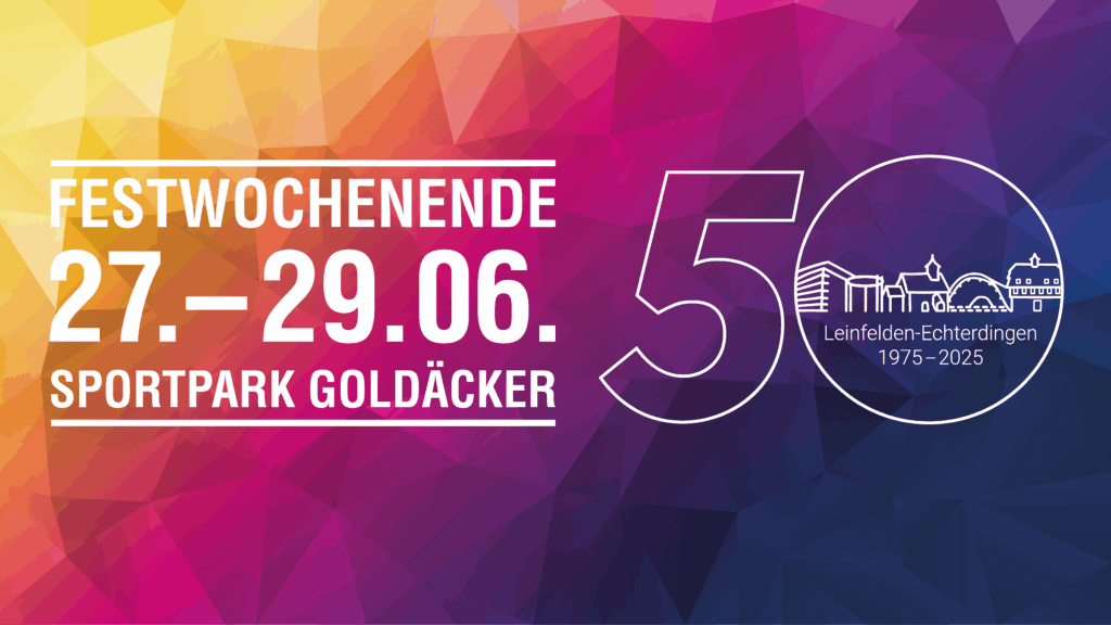 Key Visual der Stadt LE zum Stadtjubimläum mit Info für das Festwochenende vom 27. – 29. Juni